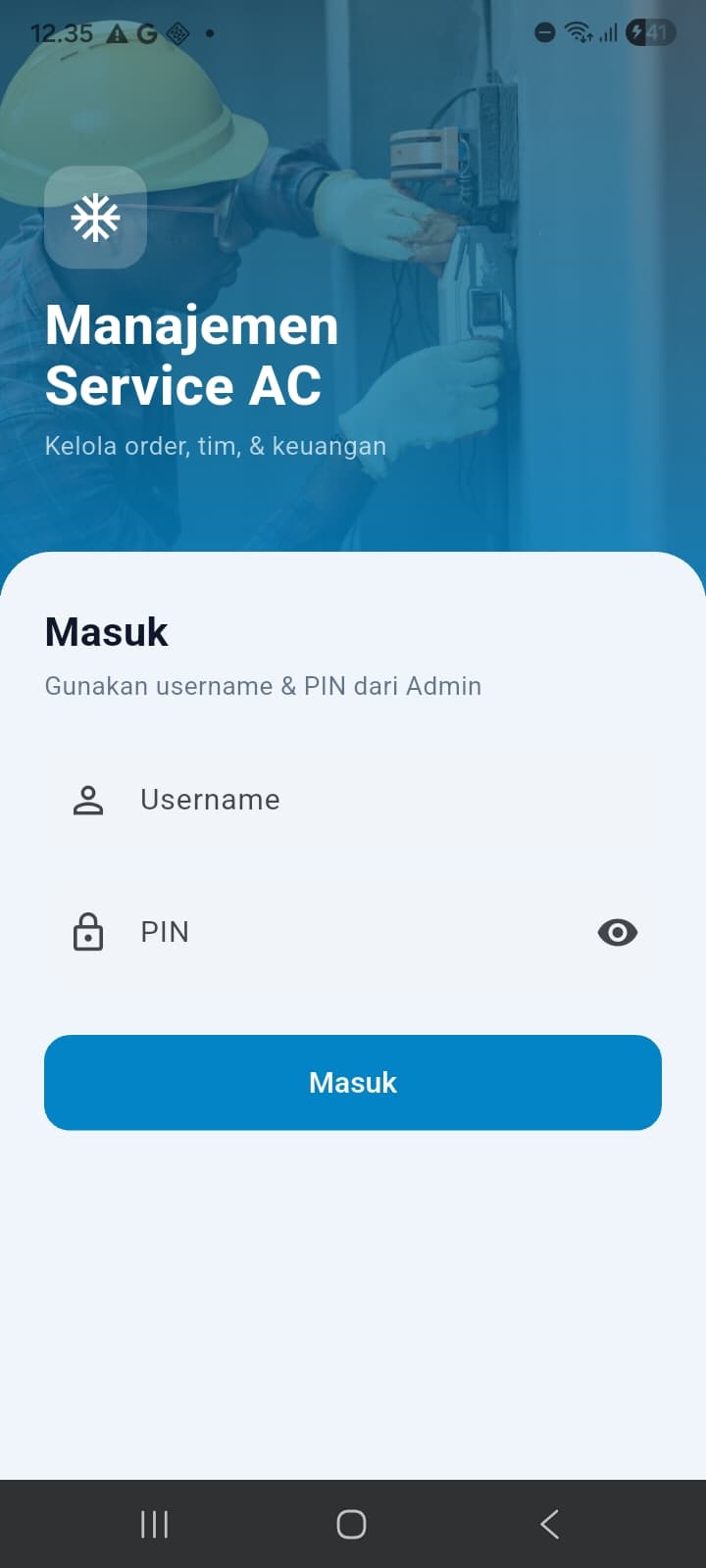 Manajemen Service AC — Open Job Pool, Komisi & Keuangan Usaha Jasa AC