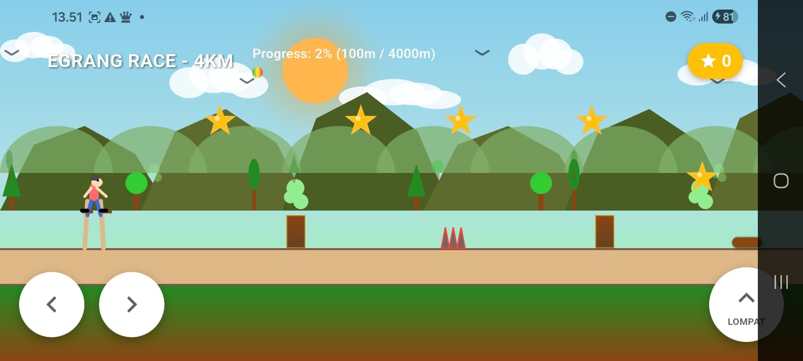 Permainan Tradisional — Game Hadang & Egrang (Flame Engine)